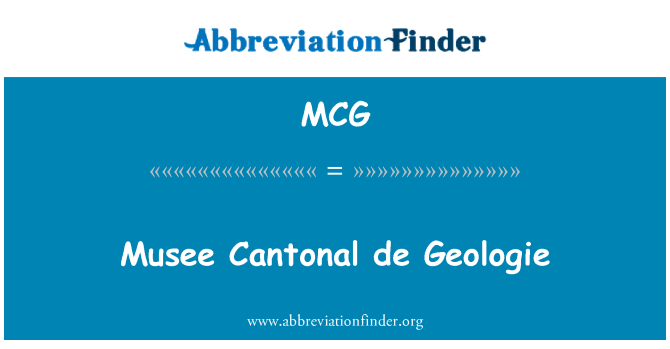 MCG: Musee cantonali de Geologie