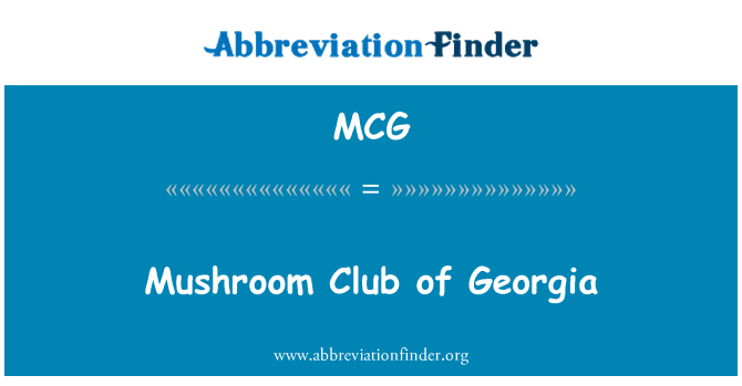 MCG: Club dei funghi della Georgia