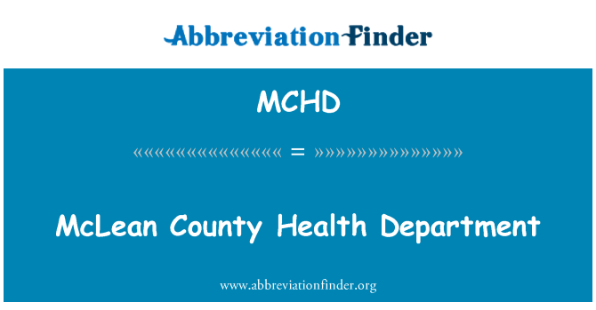 MCHD: McLean ilçe Sağlık Müdürlüğü