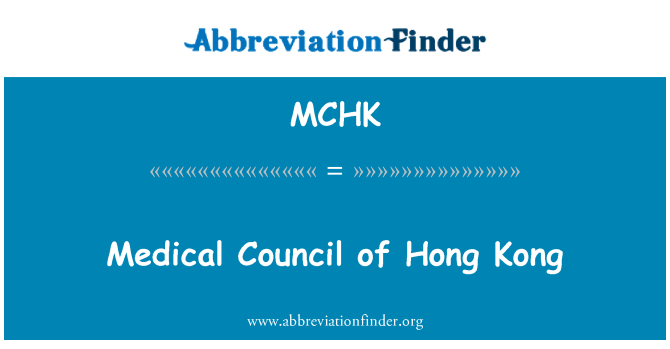 MCHK: Medical Council of Hong Kong
