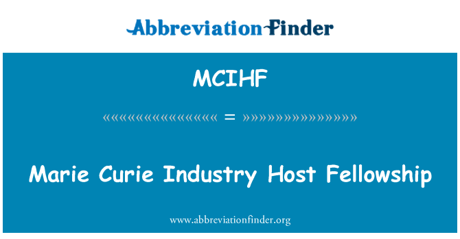 MCIHF: 마리 퀴리 산업 호스트 친목