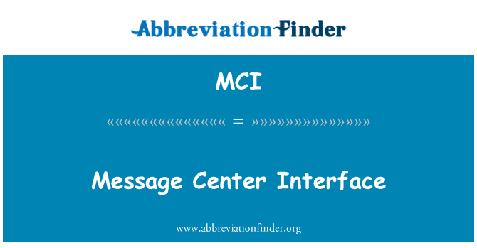 MCI: ติดต่อศูนย์ข้อความ