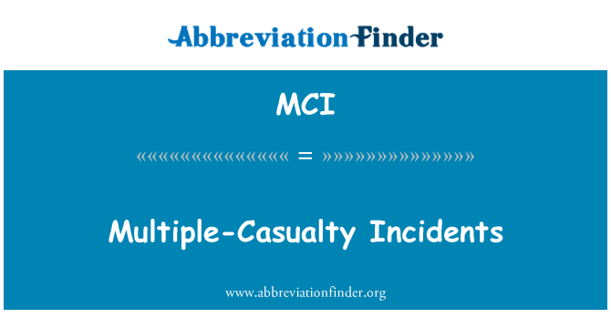 MCI: Multiple-Unfall Vorfälle