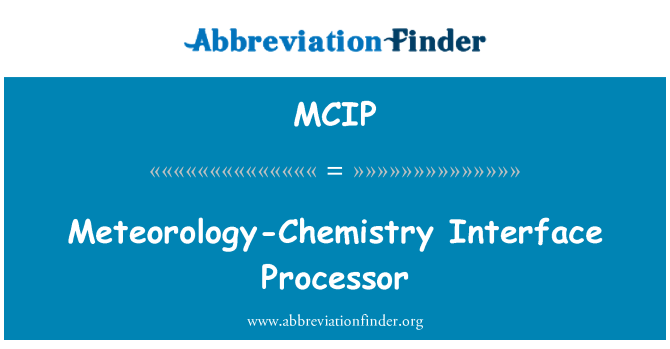 MCIP: Météorologie-Chimi entèfas Processeur