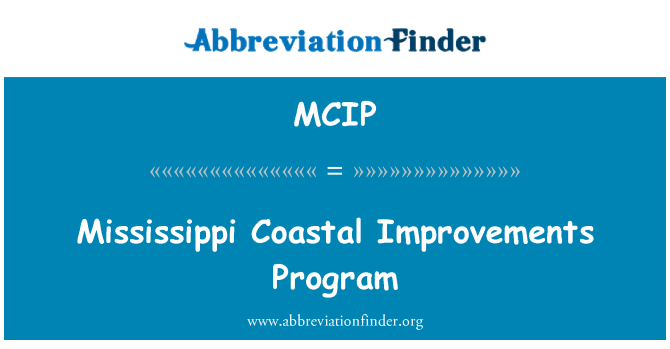 MCIP: Pwogram Côtières amelyorasyon Mississippi