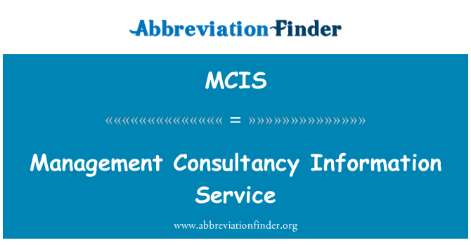 MCIS: Servizio informazioni di gestione consulenza