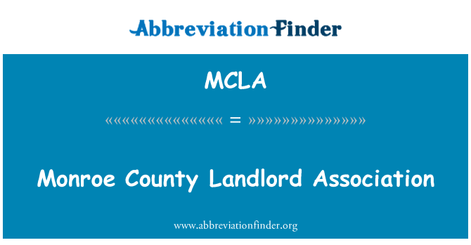 MCLA: Monroe County pemilik Asosiasi