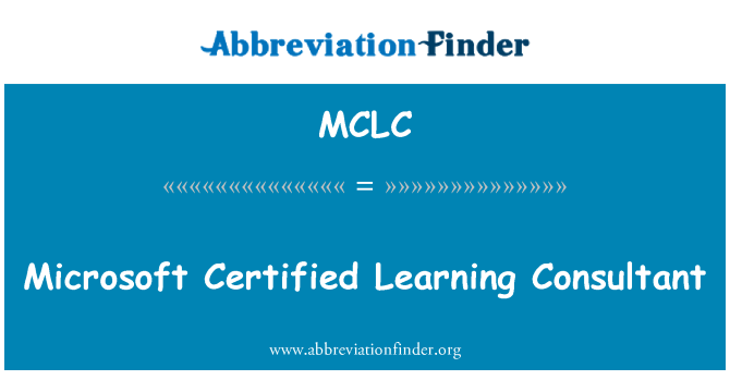 MCLC: Microsoft Certifikovaný konzultant vzdělávání