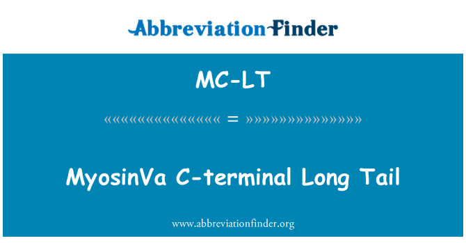 MC-LT: MyosinVa C-터미널 긴 꼬리