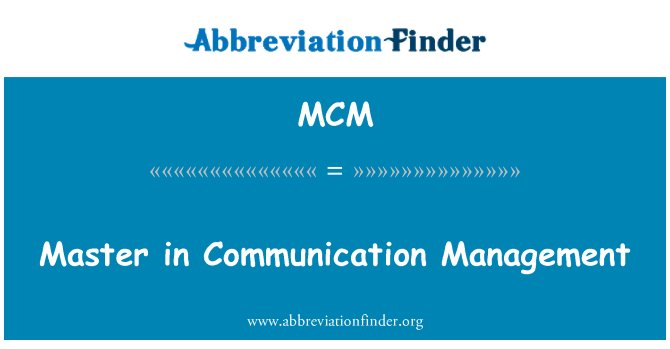 MCM: Master en Management de la Communication