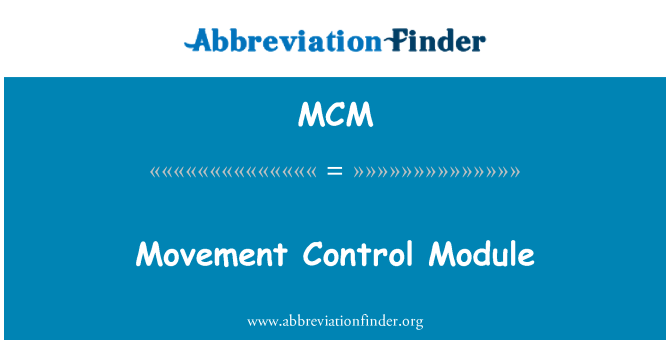 MCM: Λειτουργική μονάδα ελέγχου κυκλοφορίας