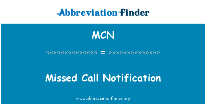 MCN: Notification d'appel manqué