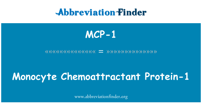 MCP-1: Monotsüütide Chemoattractant valk-1