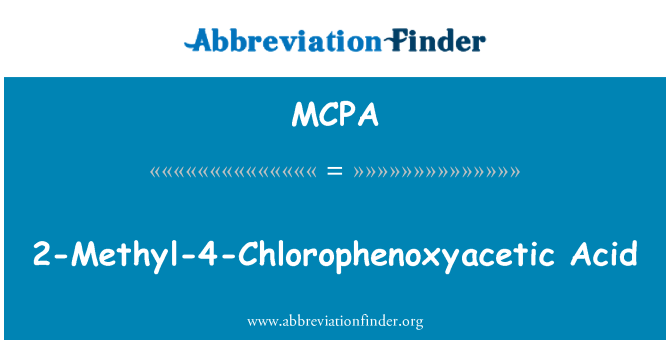 MCPA: 2-μεθυλο-4-Chlorophenoxyacetic οξύ