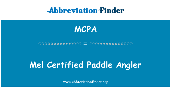 MCPA: Mel sertifisert padle Angler