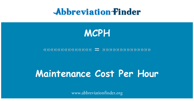 MCPH: دیکھ بھال کی قیمت فی گھنٹہ