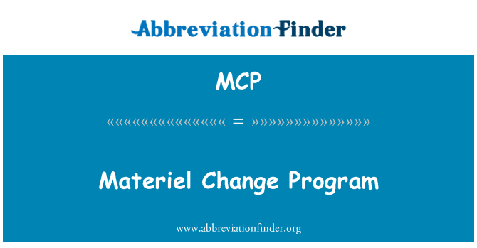 MCP: Materiel ændring Program