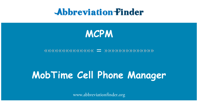 MCPM: MobTime mobilný telefón Manager
