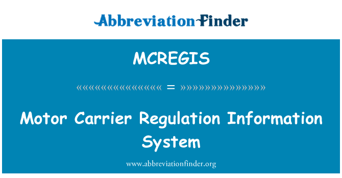 MCREGIS: Sistema d'informació de regulació de transportista motor