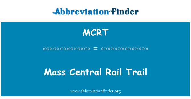 MCRT: Mass Central Rail Trail