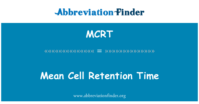 MCRT: Mitjana mòbil el temps de retenció