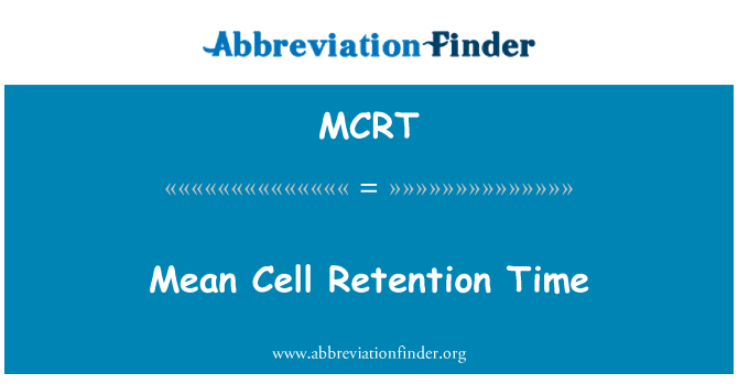 MCRT: Mener celle tiden