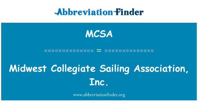 MCSA: Midtvesten kollegiale seiling Association, Inc.
