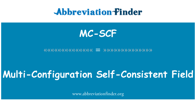 MC-SCF: Multi konfiguration fristående fält