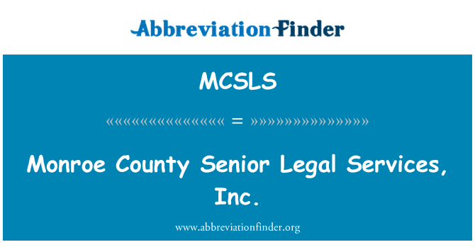 MCSLS: Monroe County vyresnysis teisinės paslaugos, Inc
