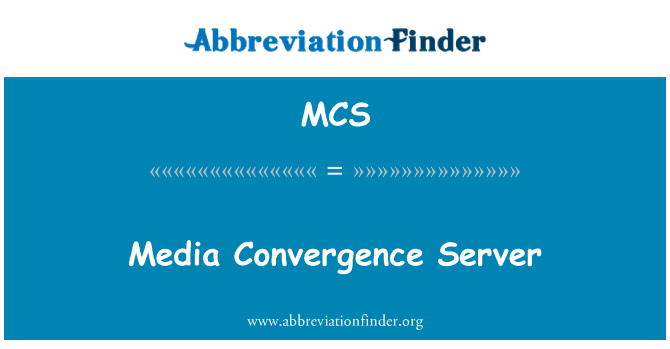 MCS: Convergentie mediaserver