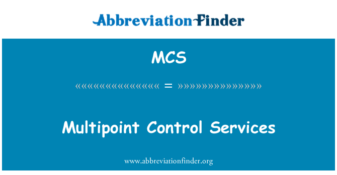 MCS: Multipoint nadzorne službe