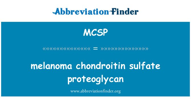 MCSP: mélanome ilfat chondroitin proteoglycan