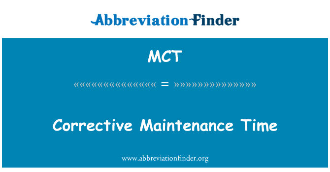 MCT: Tiempo de mantenimiento correctivo