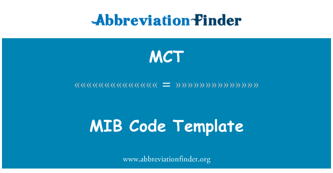 MCT: MIB kodiċi Template