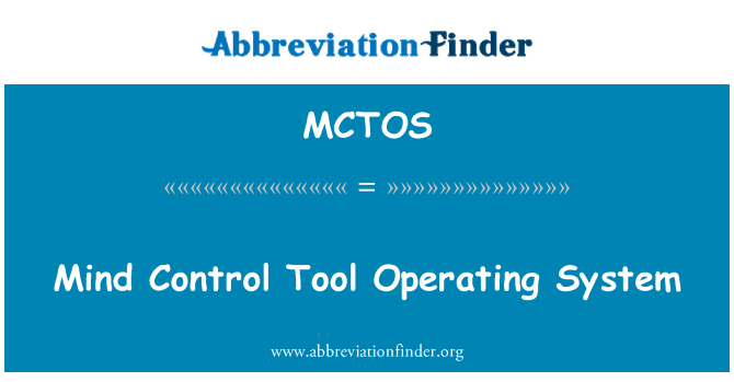 MCTOS: Mind контрол инструмент операционна система