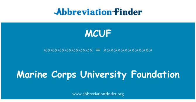 MCUF: Inivèsite kò marin fondasyon