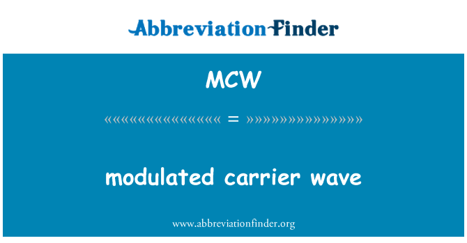 MCW: 調整された搬送波