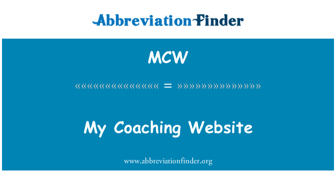 MCW: Min Coaching hjemmeside