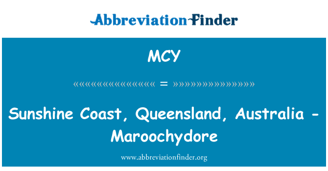 MCY: Sunshine Coast, Queensland, Australien - Maroochydore
