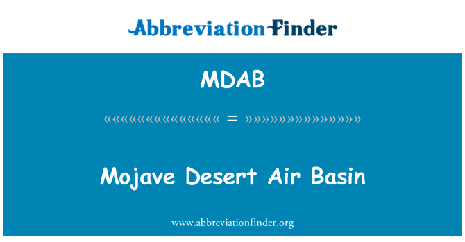MDAB: Tal-baċin ta ' l-arja tad-deŜert Mojave