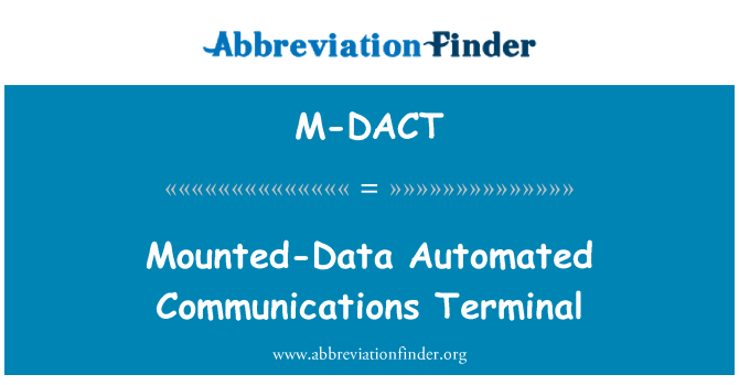 M-DACT: संचार टर्मिनल पर चढ़कर डेटा स्वचालित