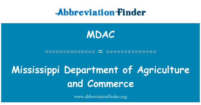 MDAC: מחלקת החקלאות של מיסיסיפי ומסחר