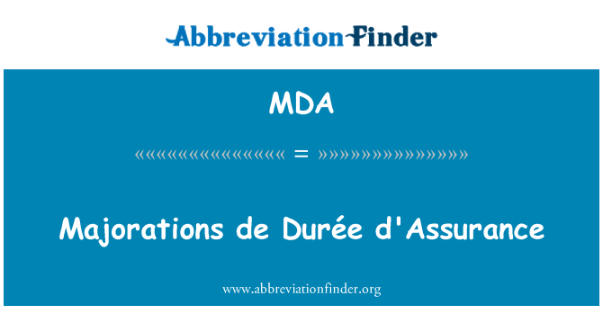 MDA: Majorations de märkida d'Assurance