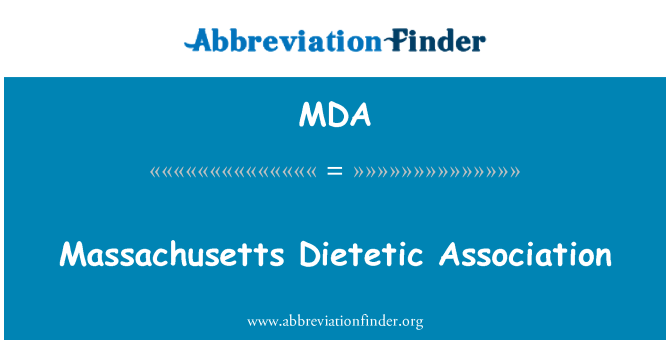 MDA: האגודה Dietetic מסצ'וסטס