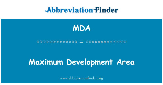 MDA: Àrea de desenvolupament màxim