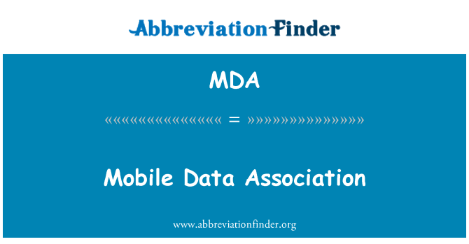 MDA: Cymdeithas Data symudol