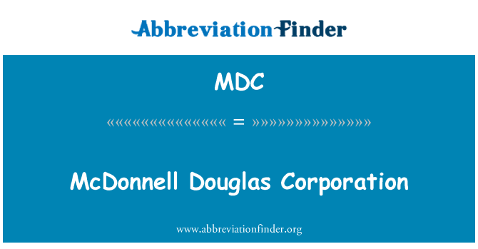 MDC: شركة ماكدونيل دوغلاس