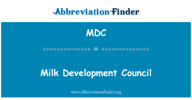 MDC: Milch Development Council