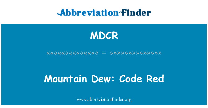 MDCR: Mountain Dew: Red zbornik