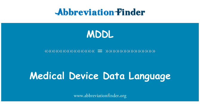 MDDL: Bahasa Data alat perubatan